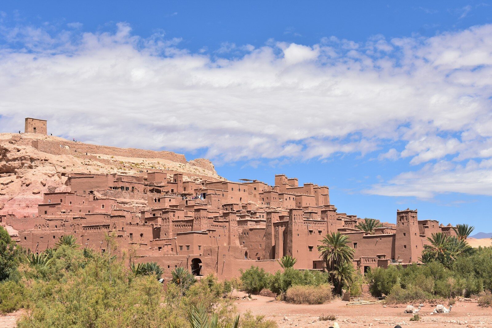 Beautiful dry riverbeds next to Ait Benhaddou